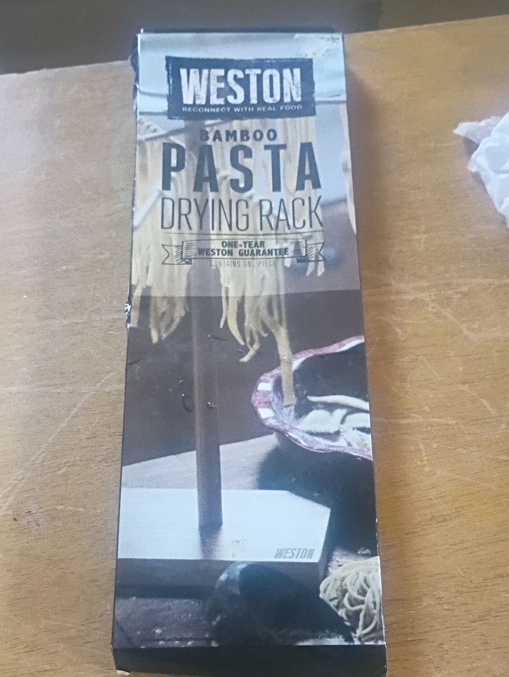 Western Chief Bamboo Pasta Drying Rack - Brown, Black, White